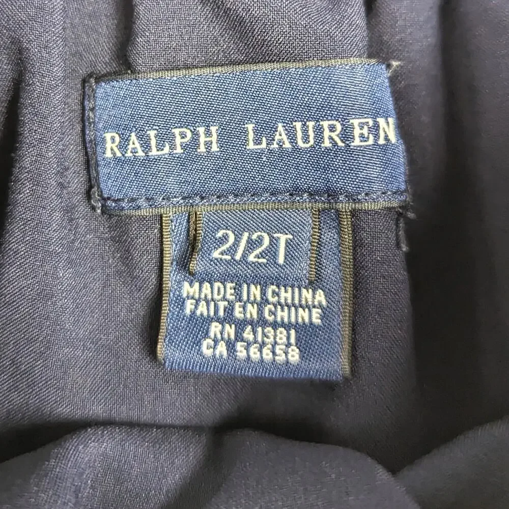 Ralph Lauren Skirt Girls Sz 2T Navy Nautical Anchor Flowy Mini